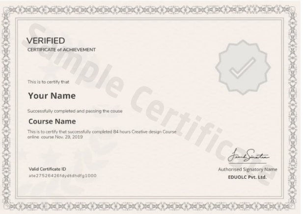 EDUOLC  sample certificate